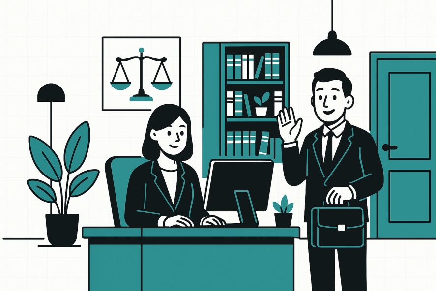 Contact and legal support illustration